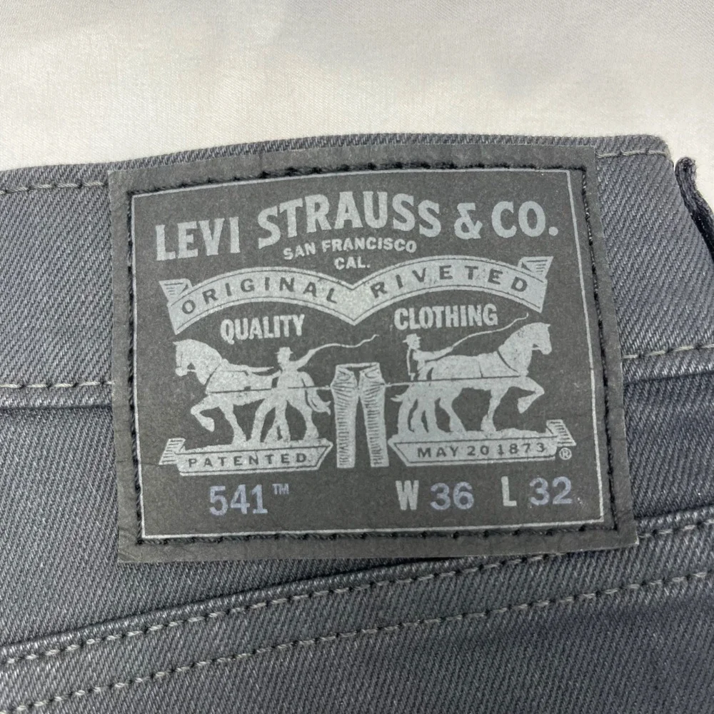 Levi's 541 Athletic Taper Athletic Fit Dark Gray Denim Jeans